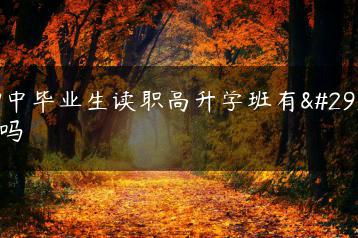 初中毕业生读职高升学班有用吗-广东技校排名网